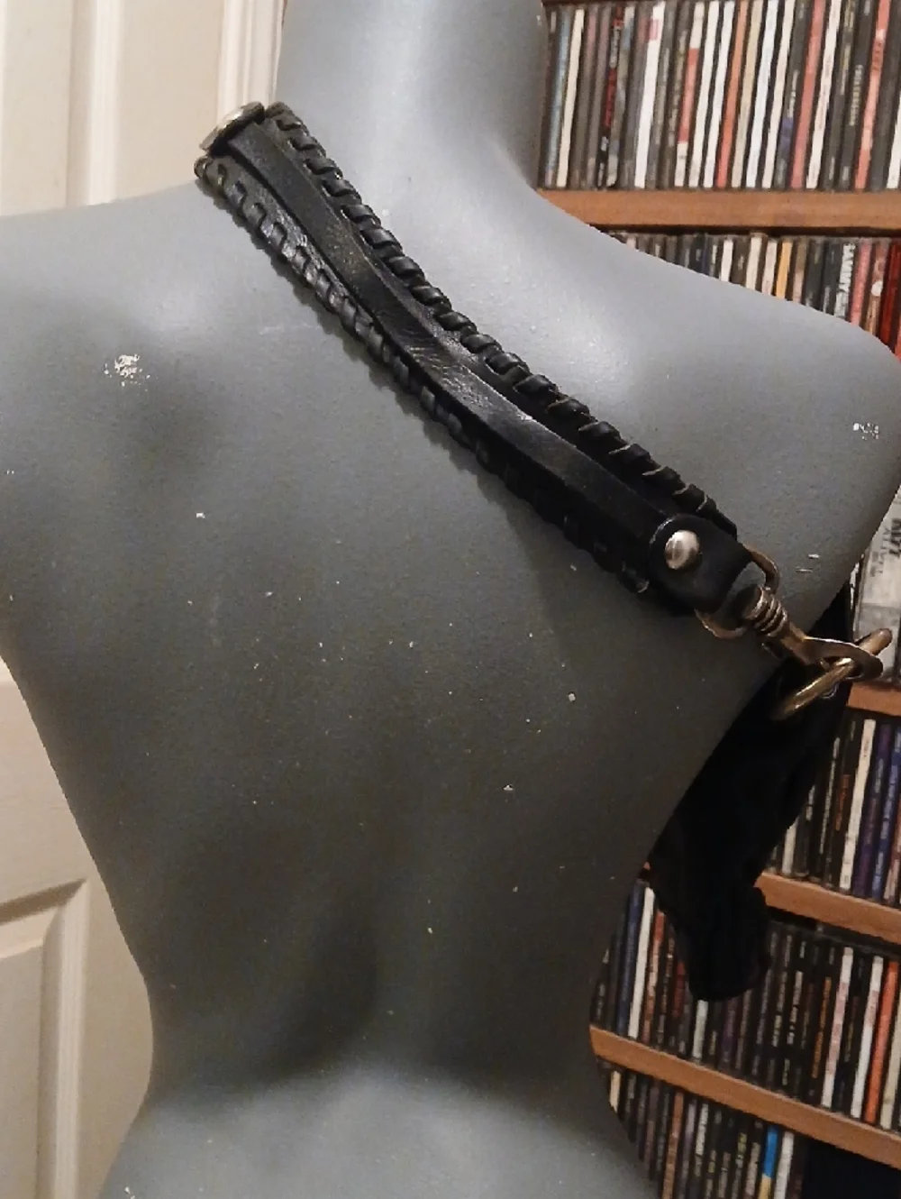 Gianni‎ Chiarini,Soft Black Leather Hobo with Brass Ring Details. Med. Sz.